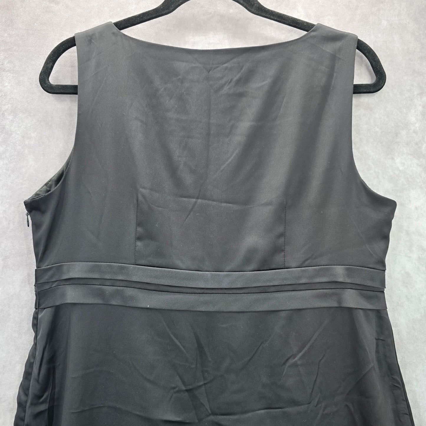 George by Mark Eisen Black Knee Length Sleeveless Flare Buckle Formal Dress 12