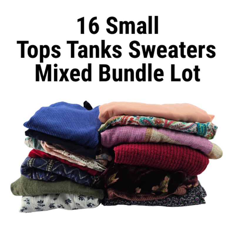 Lot of 16 Womens Tops Sweaters Tanks Random Mixed Bundle of 16 S Small