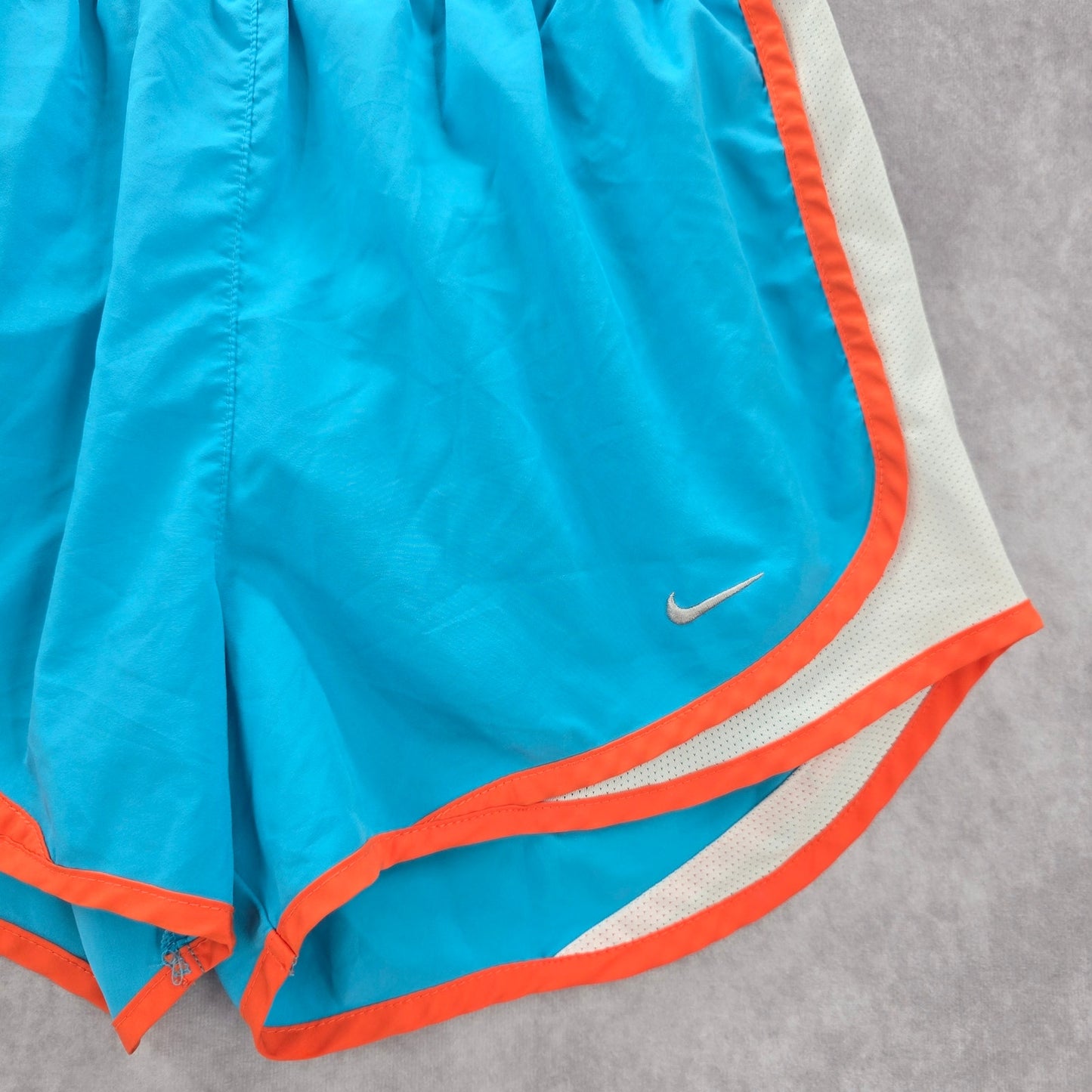 Nike Blue Orange Stripe Pull On Athletic Active Running Pants Shorts Small