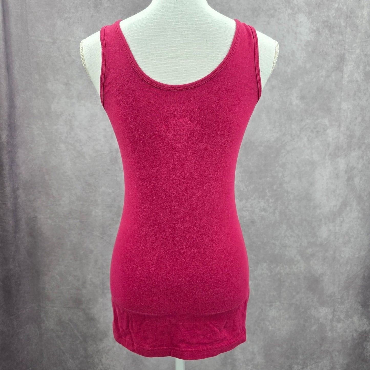 Maurices Pink Sleeveless Long Cami Cotton Tank Top Small