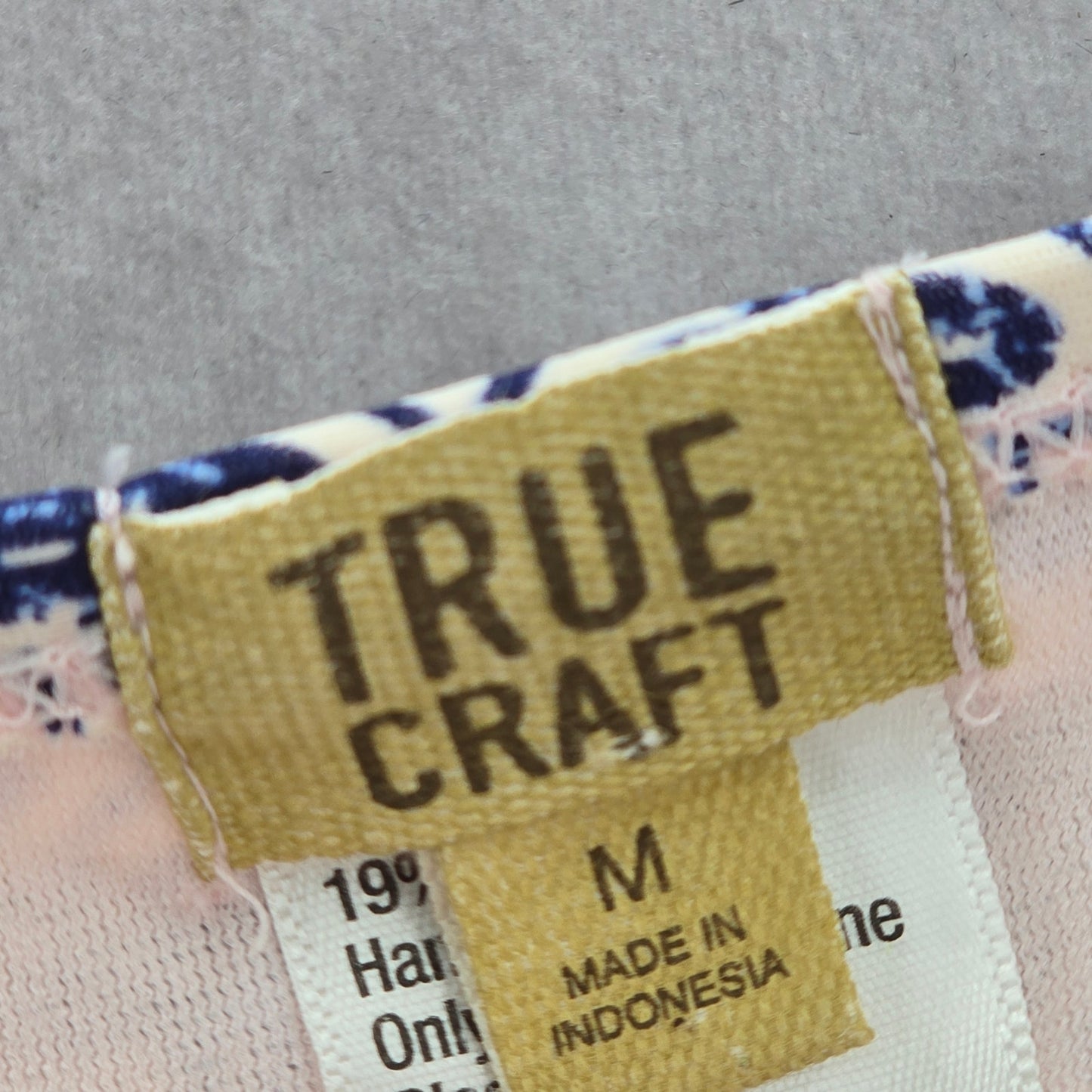 True Craft Blue Floral Bikini Cheeky Bottom Swimwear Medium