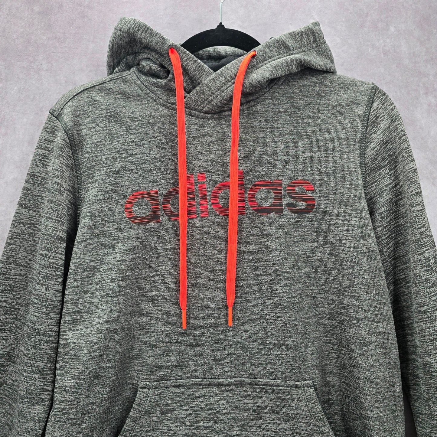 Adidas Gray Active Sport Pullover Long Sleeve Performance Hoodie Mens Medium