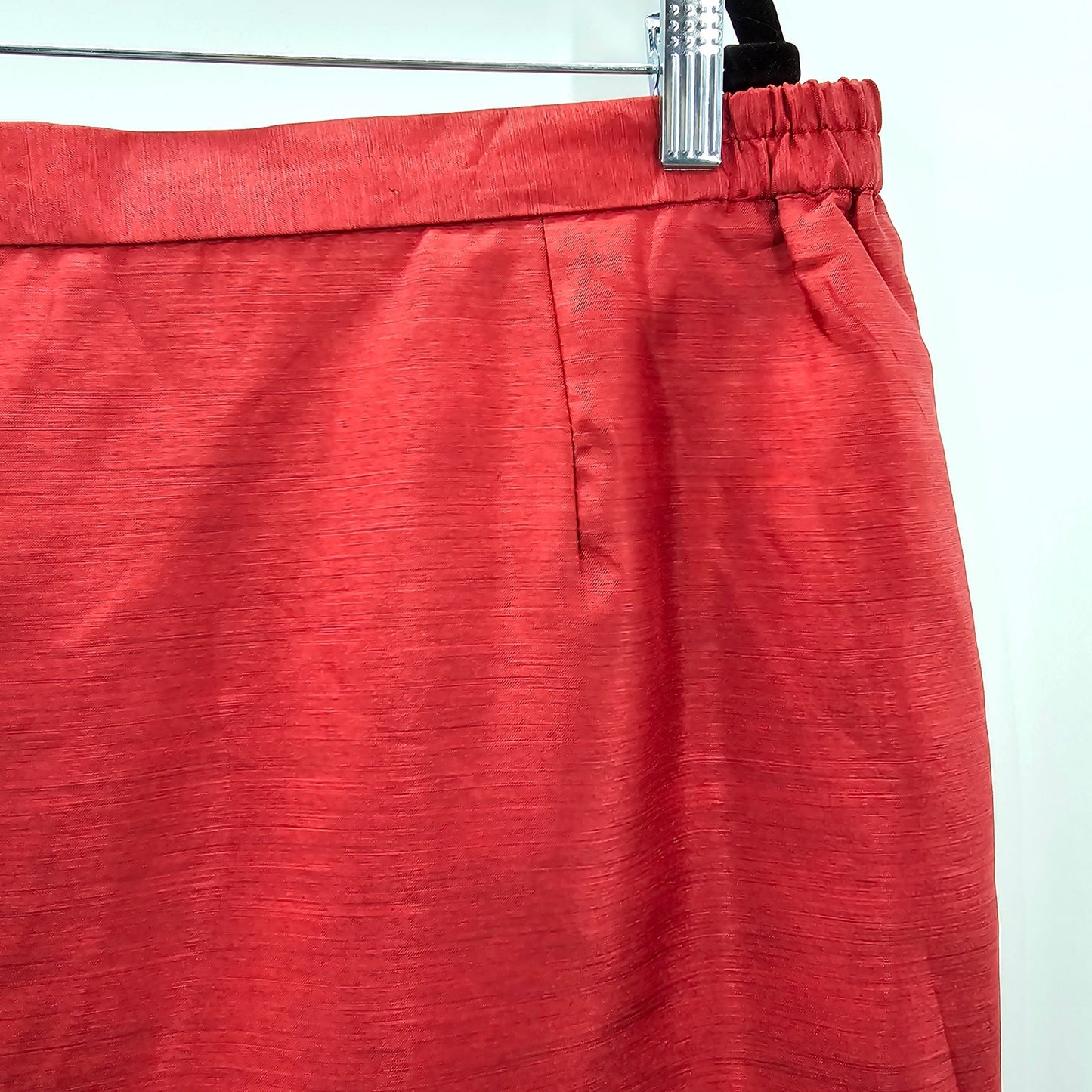 Red Midi Pencil Executive Party Christmas Holiday Zip Skirt Plus 16W