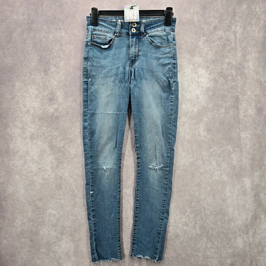 063. S.O.N.G Perfect High Rise Skinny Ankle Grazer Blue Denim Jeans 3/26