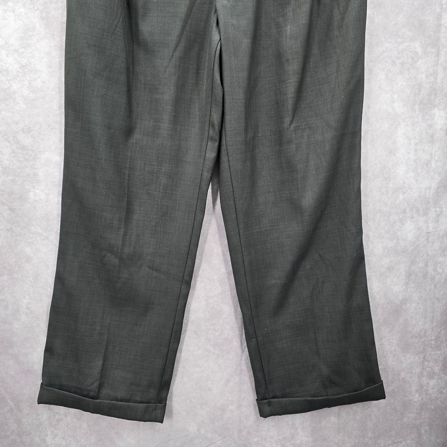 Villa D'Marco Tailored Trouser Gray Executive Office Work Dress Pants 36x30