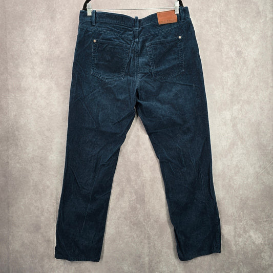 Tommy Hilfiger Blue Corduroy Vintage Preppy Pants Formal Bottoms Men's 36x30