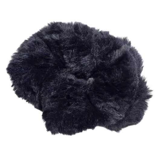 Black Fuzzy Accessories Scrunchie Hair Tie Hair Band Elastic Stretch SB26
