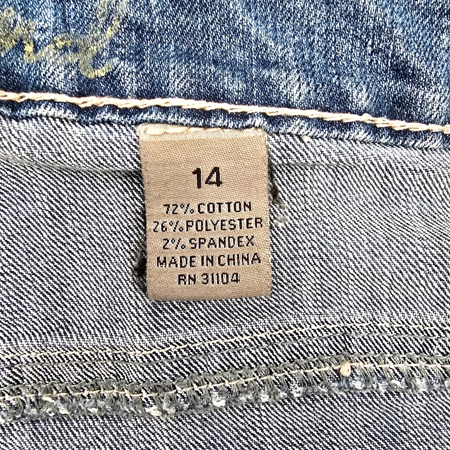 New Direction Weekend Blue Denim Bermuda Jeans Shorts Bottoms Pants Plus 14