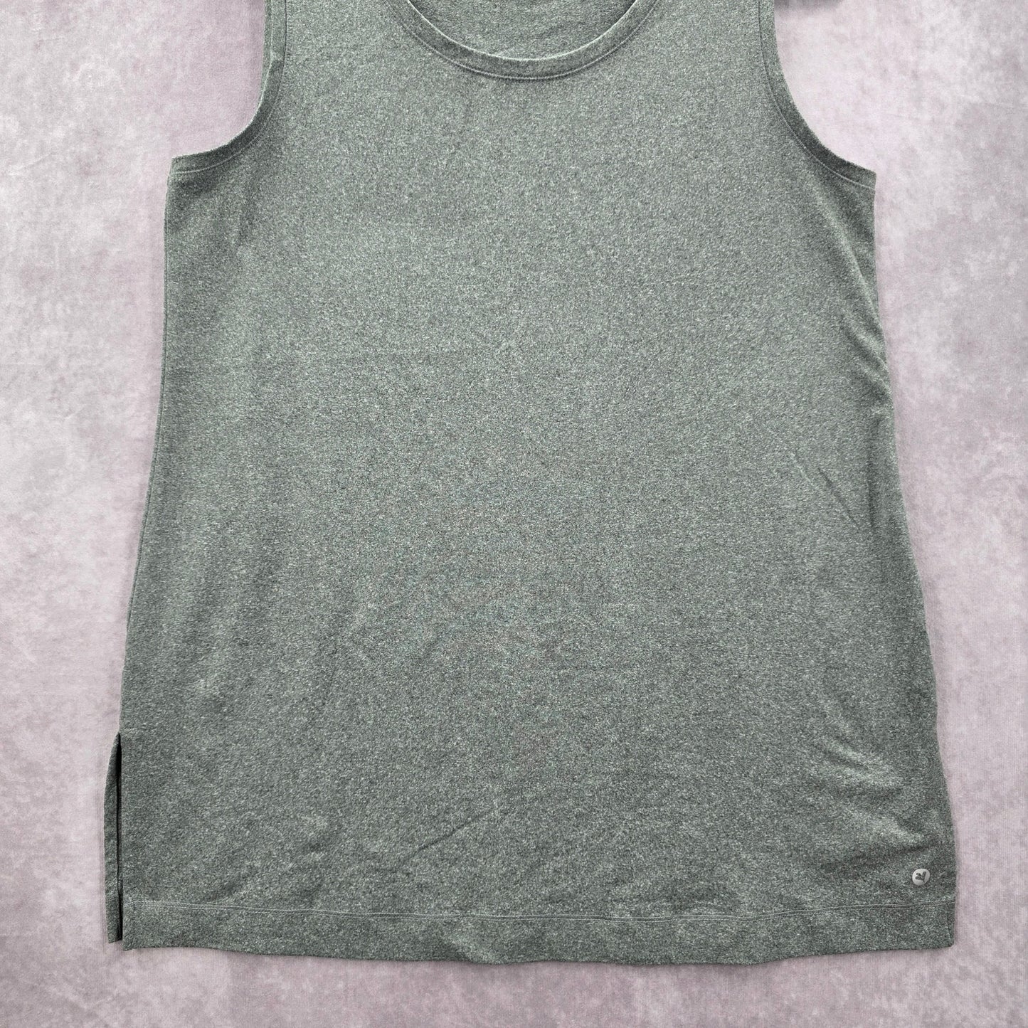 New Directions Studio Gray Sleeveless Muscle Tshirt Activewear Top Shirt Medium