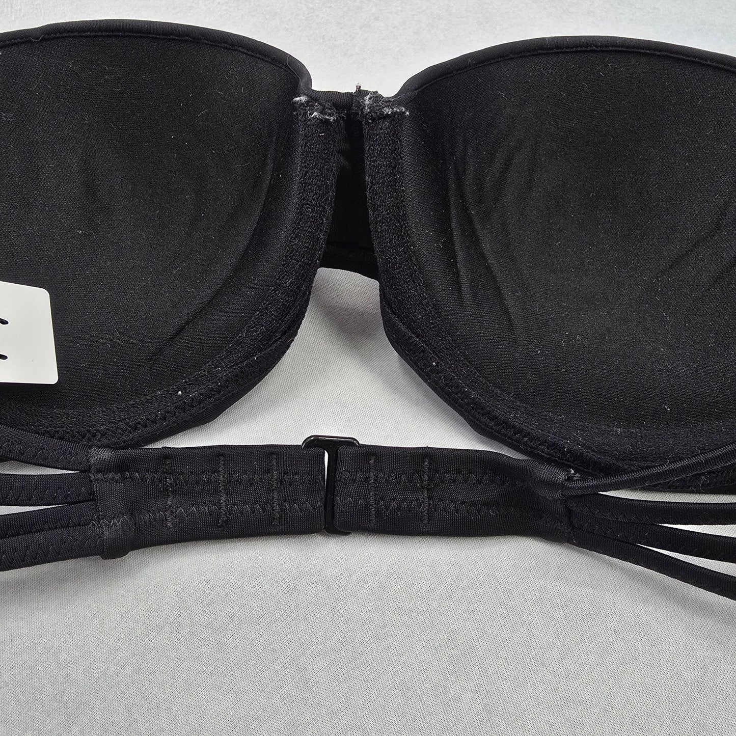 Shade & Shore Black Padded Strapless Swim Sports Bra Beach Bikini Top 34C