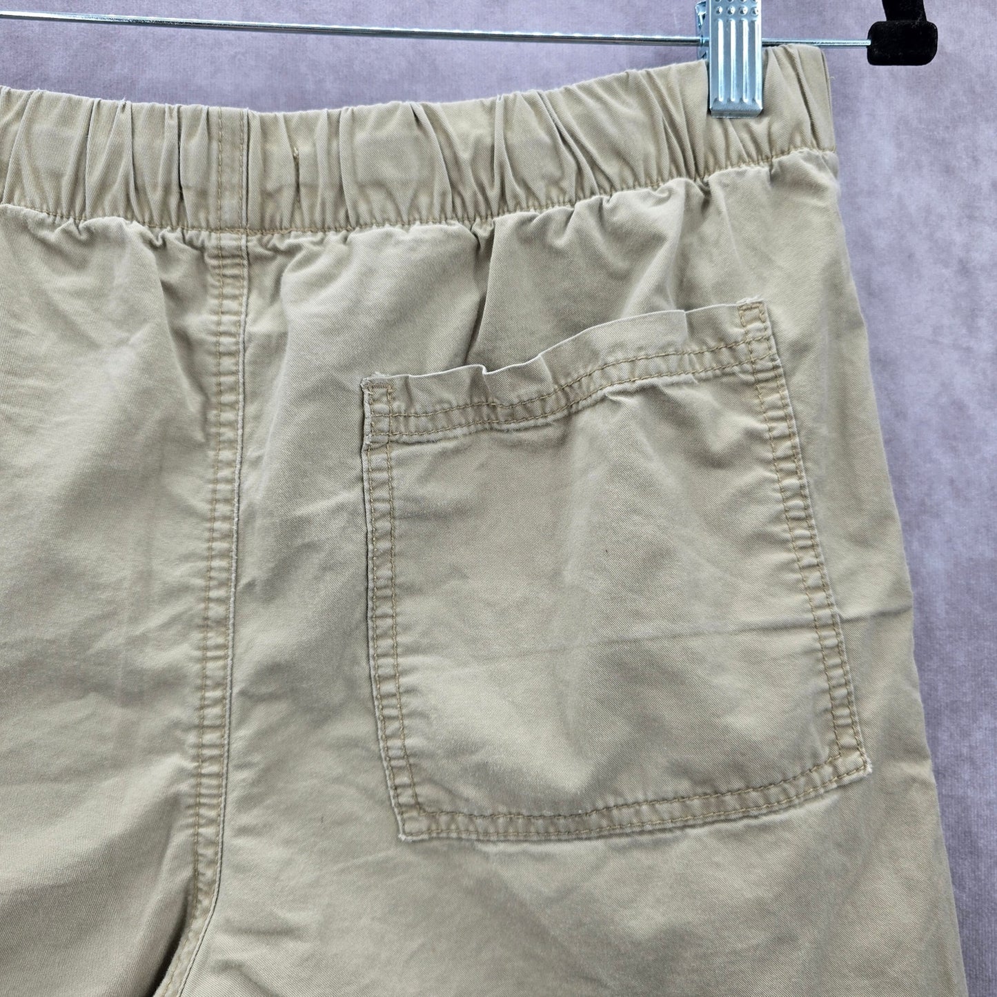 Old Navy Tan Khaki Elastic Pullon Boys Husky Boys Bottoms Pants Shorts XL 14-16