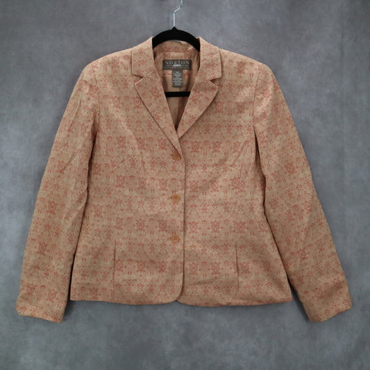 Norton McNaughton Orange Floral Blazers Jackets Coats Business Formal Petite 10P
