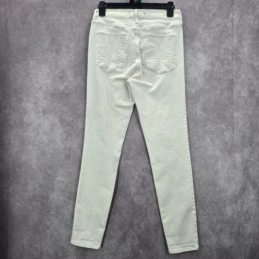 Abercrombie & Fitch White Blue Tie Dye Skinny Slim Denim Pants Jeans 28x28