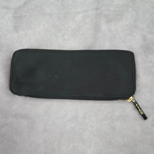 MAC Black White Gold Small Zip Makeup Cosmetics Slim Pouch Bag