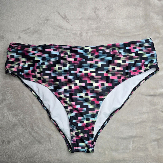 Shein Multi Color Printed Bikini Swimswear Swimsuit Bottom Size 2XL