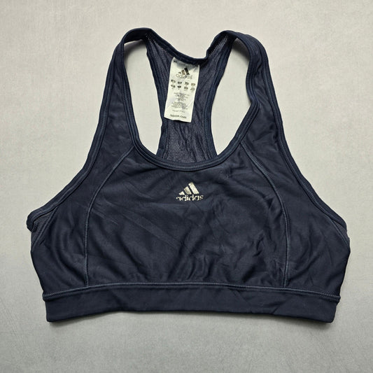 Adidas Gray Racerback Pull On Activewear Yoga Sports Bra Active L Large
