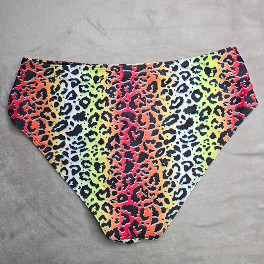 Shein Multi Color Printed Bikini Swimswear Swimsuit Bottom Size 2XL