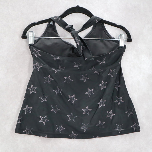 Converse One Star Black Star Halter Tie Beach Boho Fun Swim Tankini Top S Small