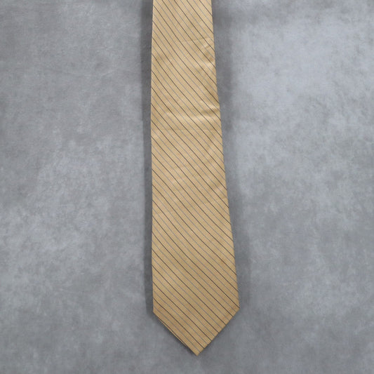 Claiborne Gold Stripes Executive Formal Business Silk Classic Men's Neck Tie