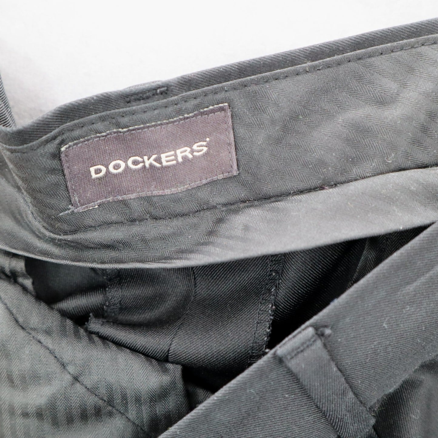 Dockers Black Mens Business Casual Dress Pants Straight Leg Work 36x40