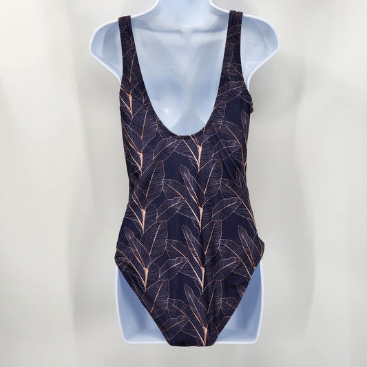 Nicole Miller Studio One Piece Purple Swimsuit Swimwear Bathing Suit Medium