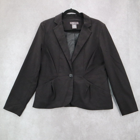 Mark Eisen George Black Blazers Jackets Coats Business Notched Stripes Large 12