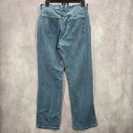 Gloria Vanderbilt Blue Cotton Denim Pants Straight Jeans 12 Short