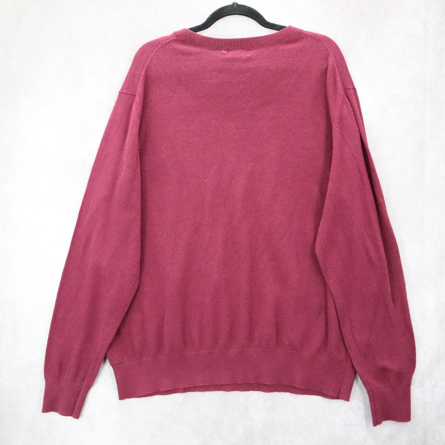 George Maroon Long Sleeve Pullover Crewneck Sweater Preppy XL Extra Large