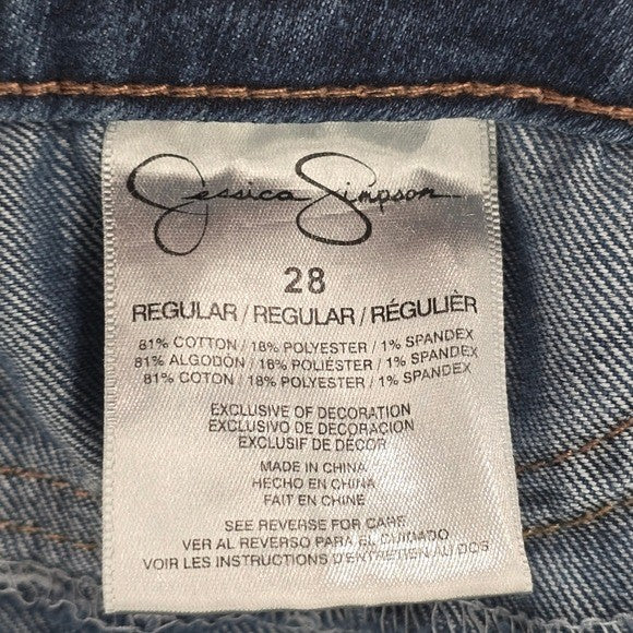 Jessica Simpson Medium Blue Kiss Me Denim Pants Jeans Jeggings 28