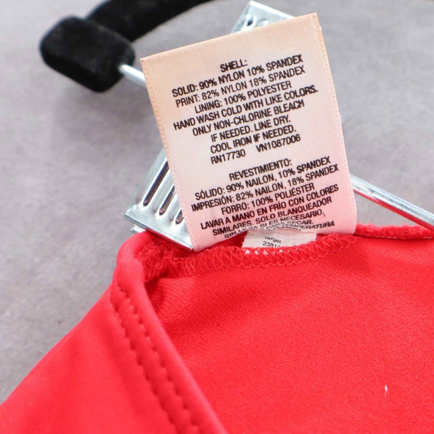 Mossimo Red Padded Halter Tie Bikini Tankini Tank Top Beach Swim S Small