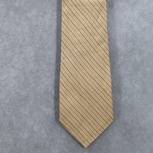 Claiborne Gold Stripes Executive Formal Business Silk Classic Men's Neck Tie