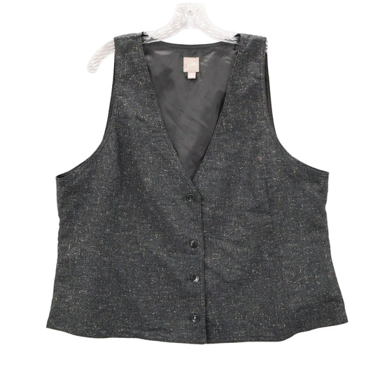 J Jill Gray 4 Button Heather Straight Waistcoat Tuxedo Formal Suit Vest L 44R