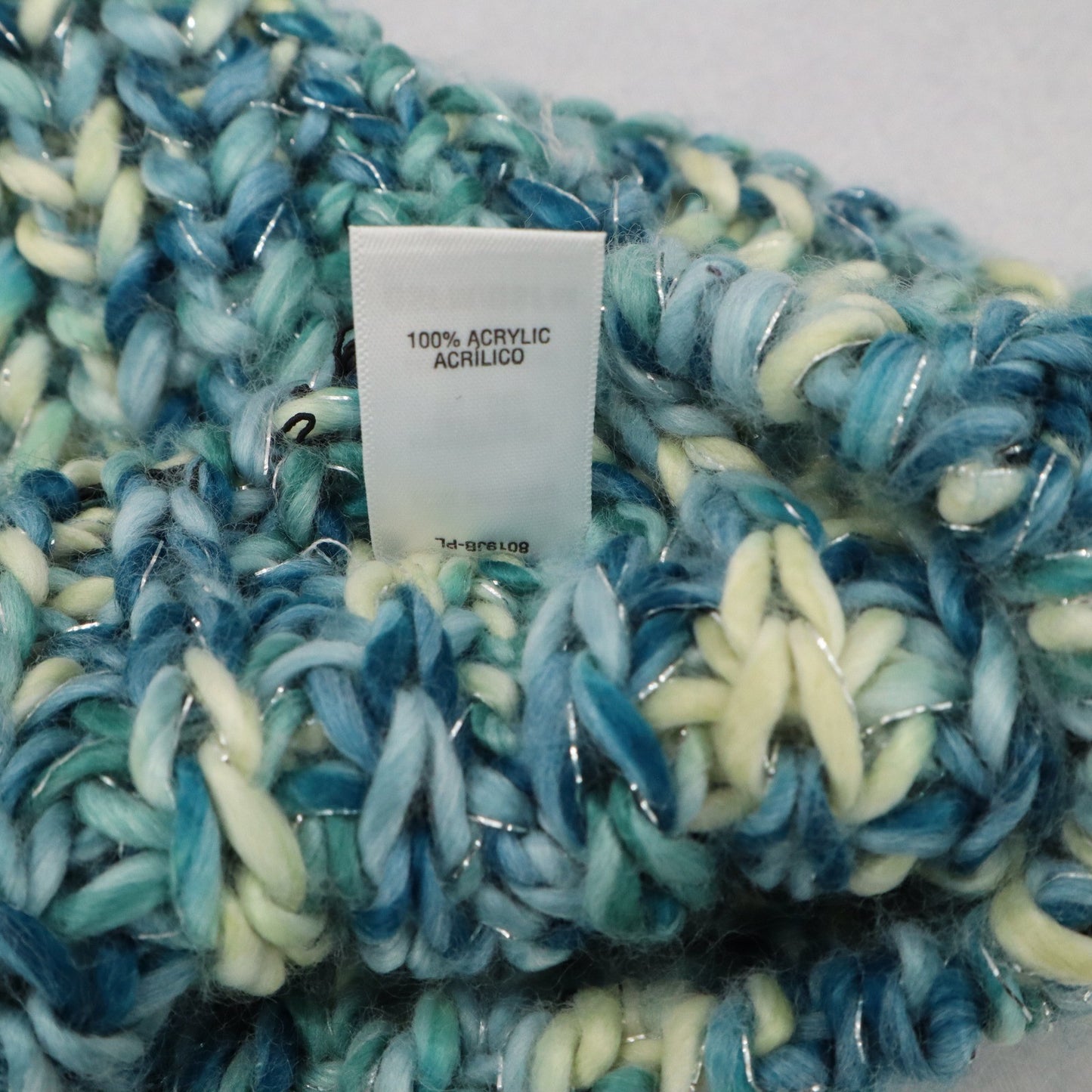 Blue Cable Knit Y2K Vintage Hippy Cottage Boho Beret Bucket Beanie Cap Hat