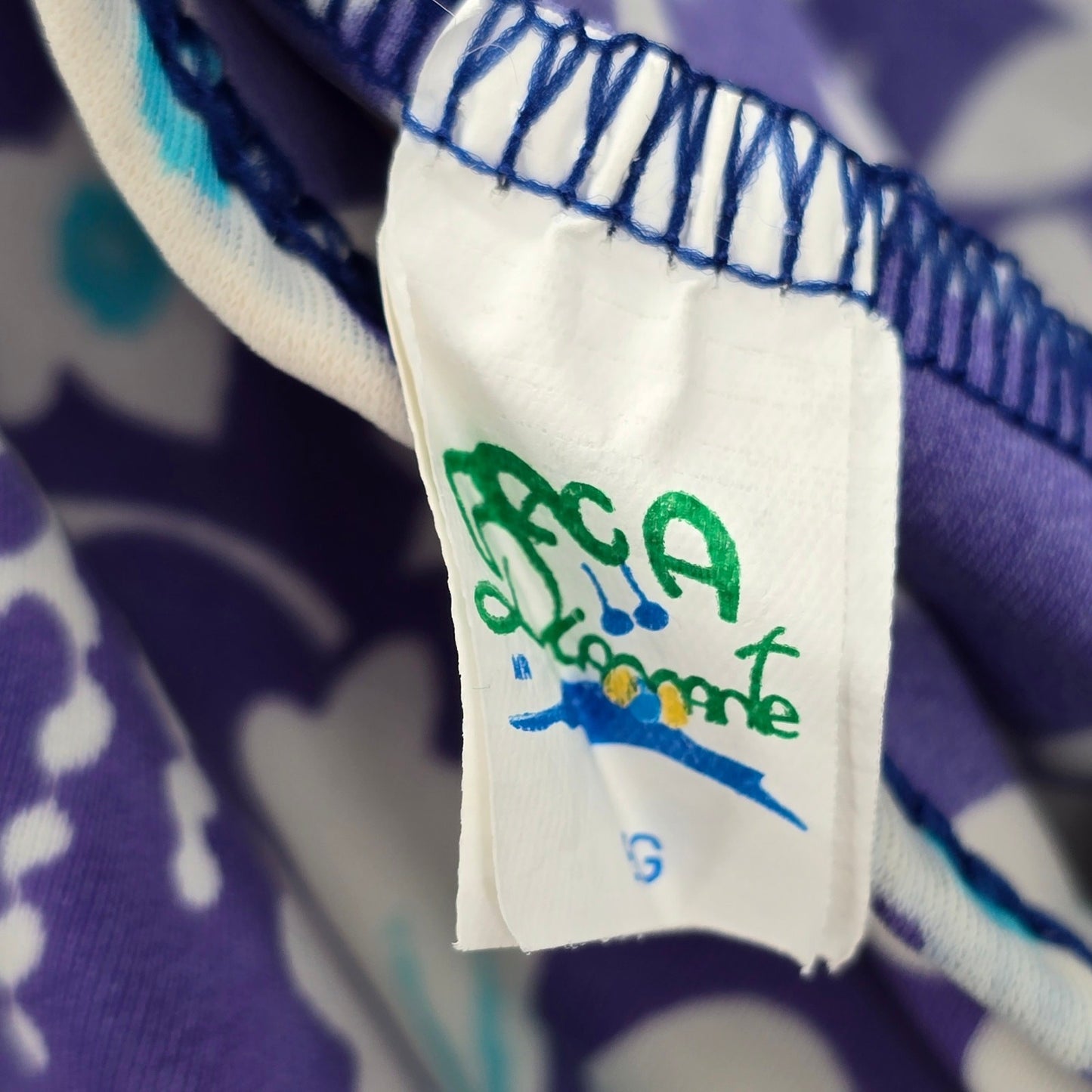 Purple Floral Halter Padded Tie Swimwear Tankini XL Extra Large