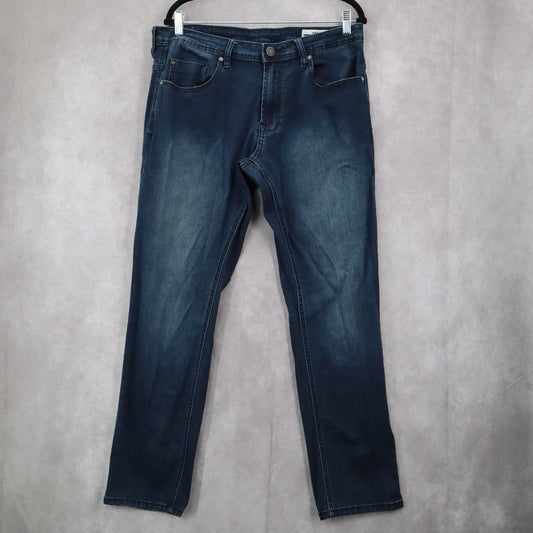 Buffalo David Bitton Blue Axel Slim Stretch Denim Jeans Mens Straight Leg36x30