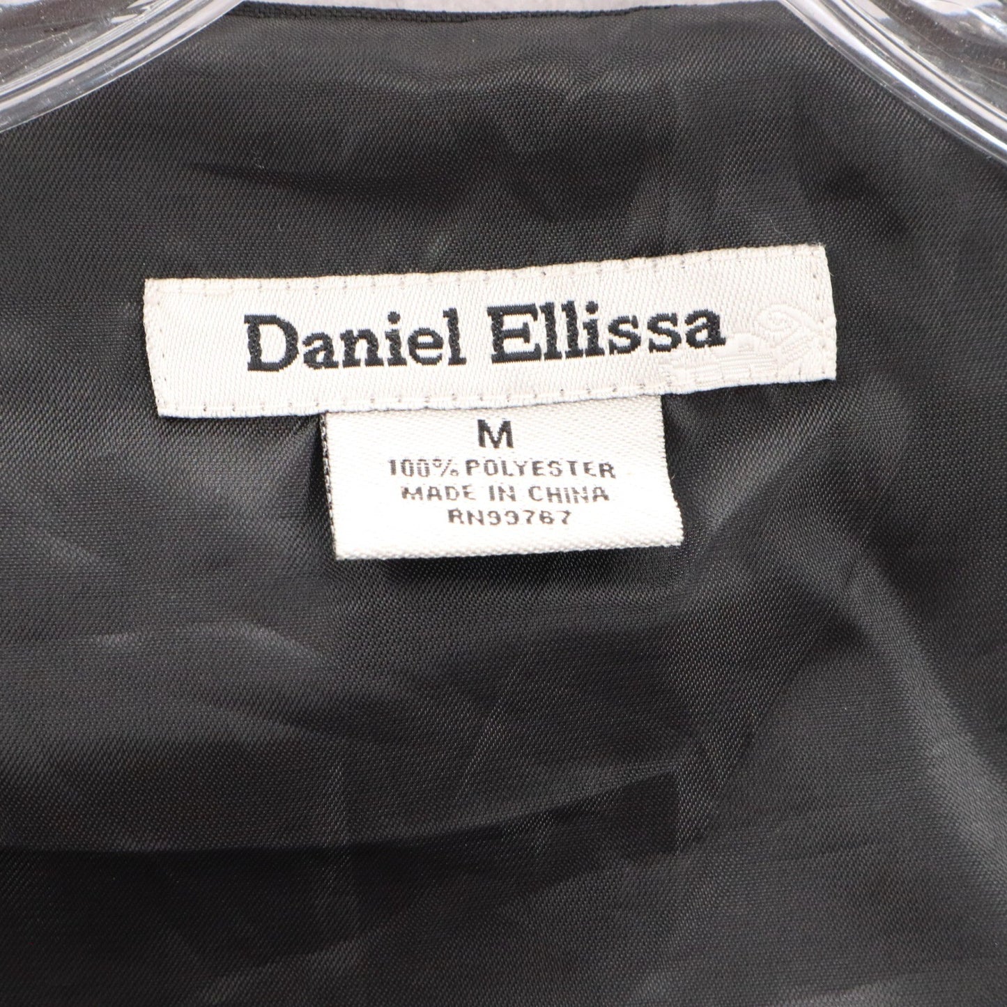 Daniel Elissa Black 5 Button Point Waistcoat Tuxedo Formal Suit Vest Medium 42R