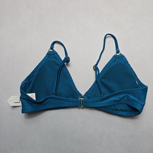Xhilaration Blue Boho Padded Swim Sports Bra Beach Bralette Bikini Top L Large