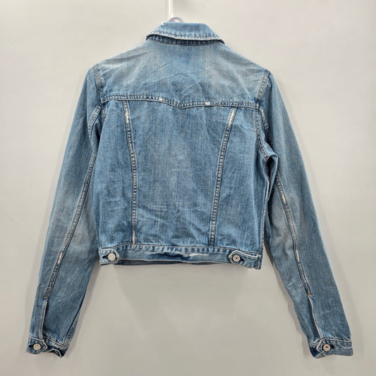 American Eagle Outfitters Blue Denim Jeans Button Long Sleeve Jacket Medium