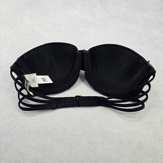 Shade & Shore Black Padded Strapless Swim Sports Bra Beach Bikini Top 34C