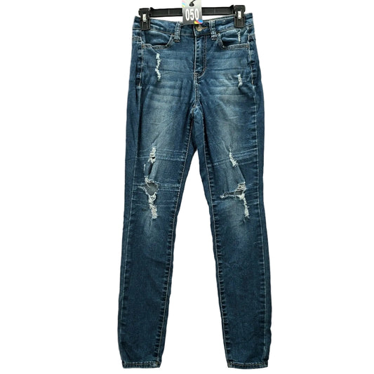 So Distressed Ultimate High Rise Denim Jeggings Blue Pants Jeans Skinny 3