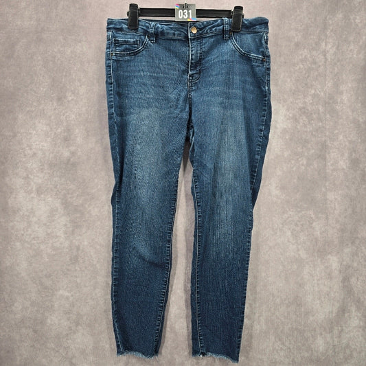 D. Jeans Blue Straight Tapered Skinny Stretch Denim Pants Jeans 14