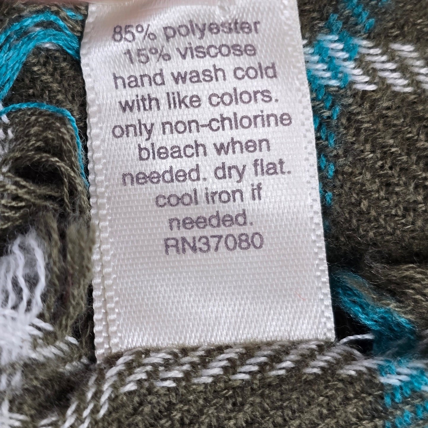 Cato Green Plaid Tartan Long Wrap Hijab Fringe Dupatta Shawl Scarves Scarf