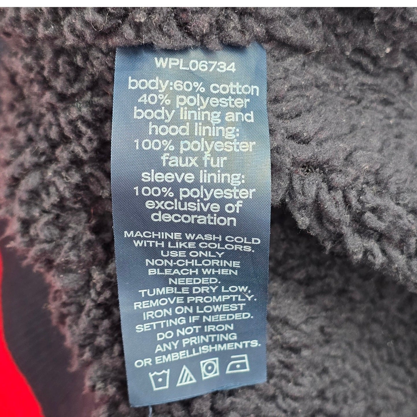 Nautica Red Zip Long Sleeve Fleece Sherpa Sweater Hoodie Boys Youth XL 18 20