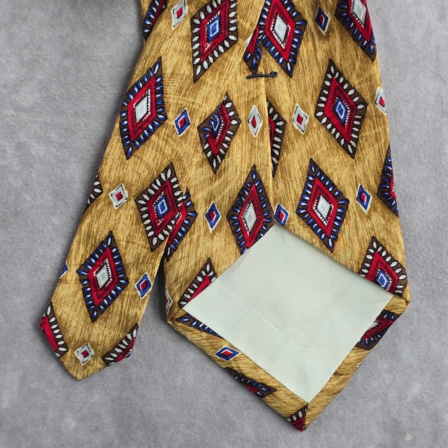 Jos. A. Bank Corporate Collection Yellow Diamond Geometric Silk Men's Neck Tie