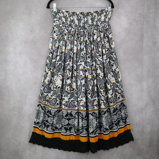 Sassy Doll Boho Paisley Skirt Midi Gypsy Floral Festival Retro XL Extra Large