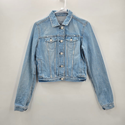 American Eagle Outfitters Blue Denim Jeans Button Long Sleeve Jacket Medium