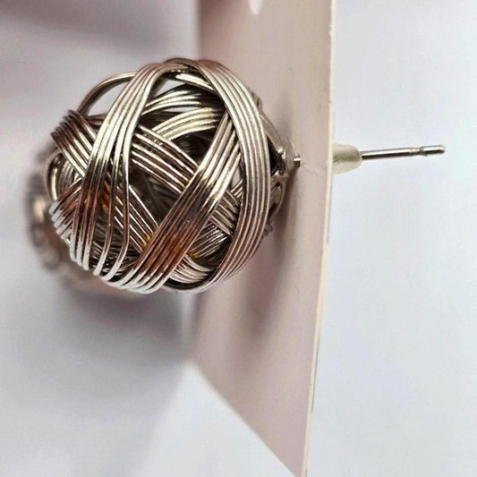 Silver Spiral Stud Boho Fashion Jewelry Earrings E20