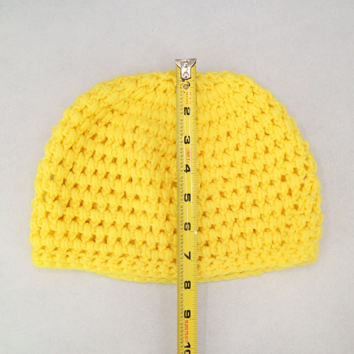 Yellow Cable Knit Y2k Vintage Handmade Cozy Winter Beanie Cap Hat