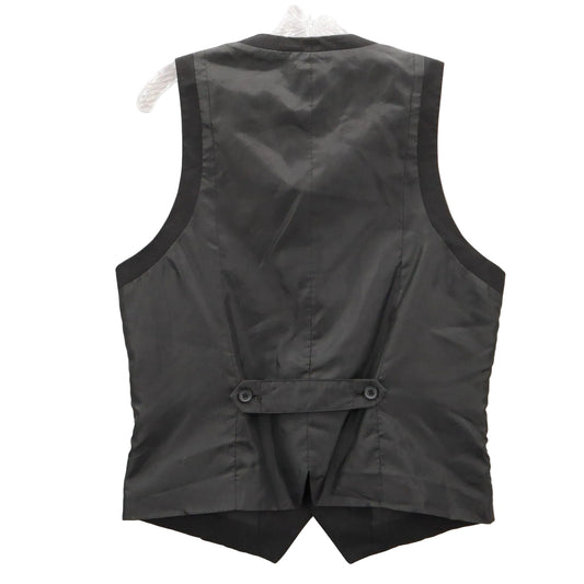 Alfani Black 5 Button Point 4 Welt Pocket Waistcoat Tuxedo Suit Vest Small 38R
