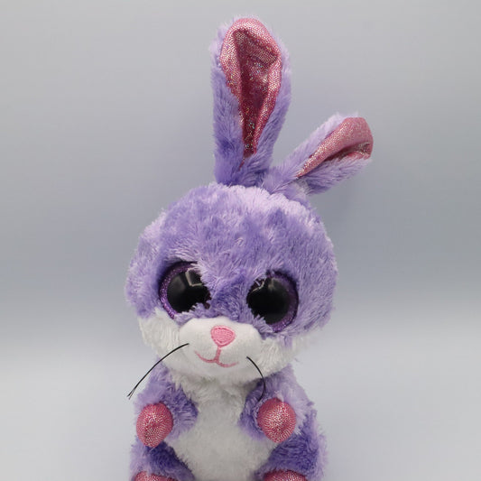 Lil Dreamers Purple Stuffed Animal Toy 8" Sparkle Eyes Plush Bunny Rabbit